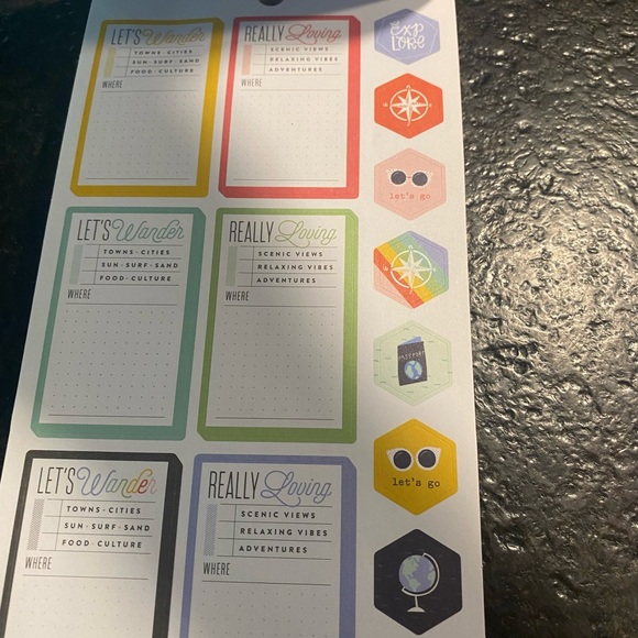 The Happy Planner stickers - Travel themed. used 2-4 stickers. - Picture 2 of 2